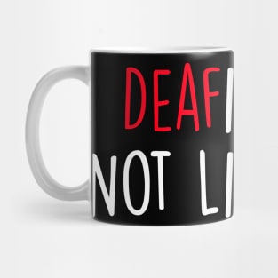Definitely Not Listening Funny Deaf Awareness Hearing Aid Mug
